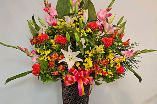 ❤️お値下げ★さえら★アンリコ★お花モチーフとリボン飾り付★キルティングマット特大 ❤️お値下げ☆さえら☆アンリコ☆お花モチーフとリボン飾り付